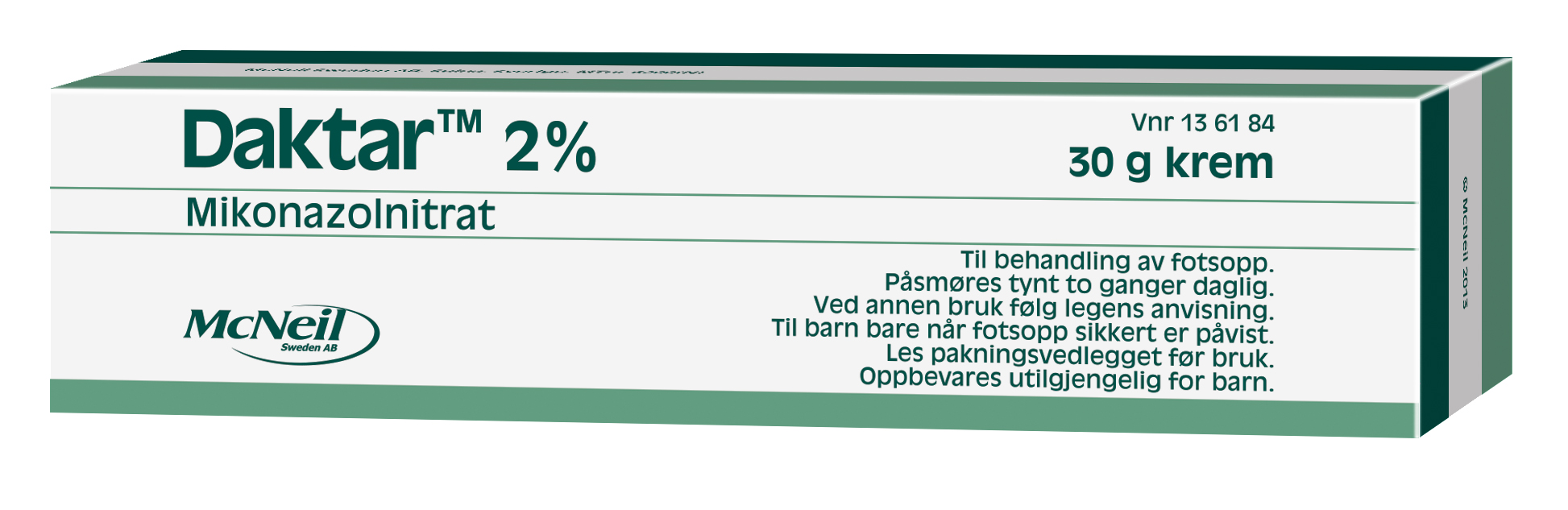 Daktar 30 g krem til behandling av fotsopp Daktar 30 g krem til behandling av fotsopp