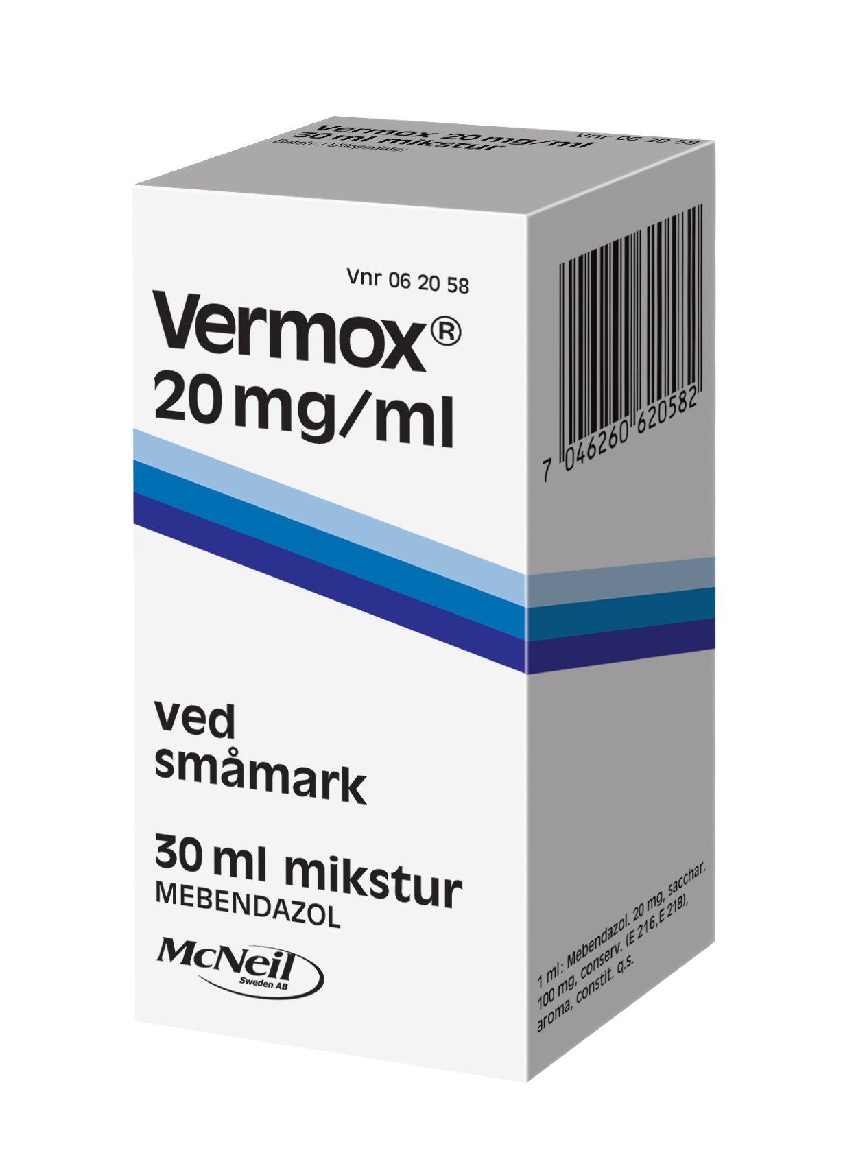 Vermox mikstur mot småmark, 30 ml Vermox mikstur mot småmark, 30 ml